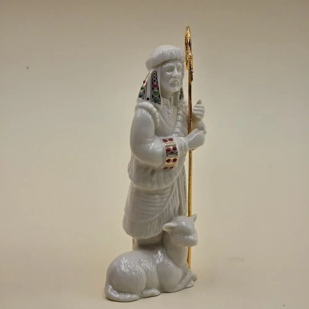 Lenox Shepherd with Staff China Jewels Nativity 6.5
